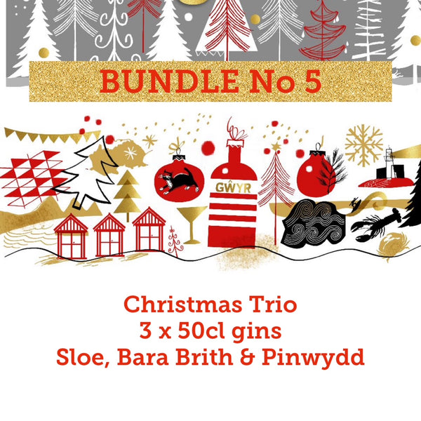 Gower Gin 3 x 50cl Festive Trio